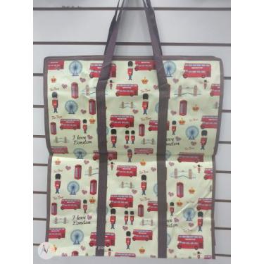 Imagem de Bolsa sacolão de viagem com ziper - D"bel, bege