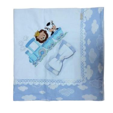 Imagem de Manta de Piquet com Gripi Júlia Baby, Azul