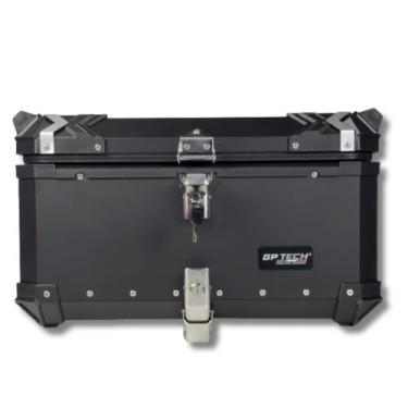 Imagem de Bau gp tech para moto traseiro de aluminio preto m65 litros