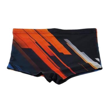 Imagem de Sunga Tradicional/ Boxer Estampada - Corpo Dourado Moda Praia, Preto, 