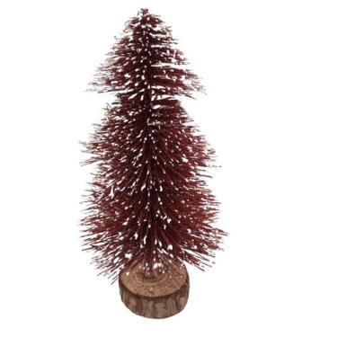 Imagem de Mini Arvore de Natal Pinheiro Mesa Vermelho Decoração 16cm - Cim Toys