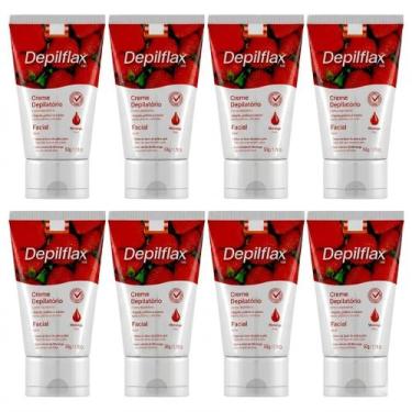 Imagem de 8 Creme Depilatorio Facial Depilflax Morango 50G - Lilabella