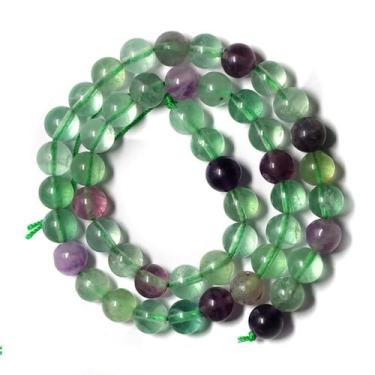 Imagem de Fio Fluorita 8mm 47 contas Pedra Natural Artesanato Bijuteria - Caminh