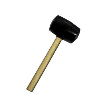 Imagem de Martelo / Marreta De Borracha Com Cabo De Madeira 750g 60mm - Oem