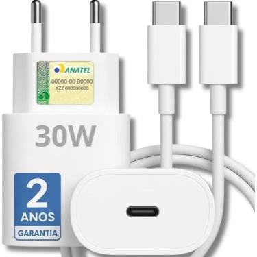 Imagem de Carregador Turbo 30W Compatível iPhone 15/16/17-16 PRO, 16 PRO MAX iPh