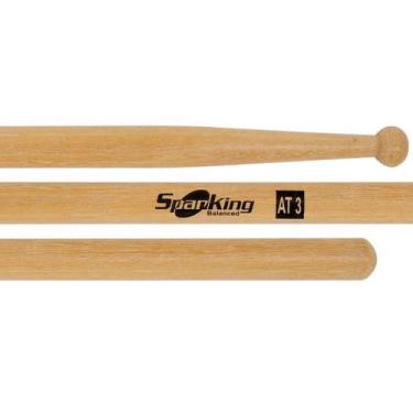 Imagem de Baqueta Spanking Linha Drums Corp AT3 com Ponta de Madeira para Quadri