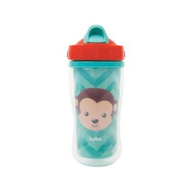 Imagem de Copo Infantil Antivazamento com Canudo e Tampa - 320ml Buba Animal Fun