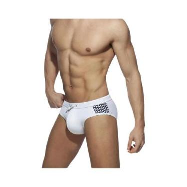 Imagem de Sunga Masculina Sexy Com Bojo E Estampa Triangular Da Moda Para Surf E