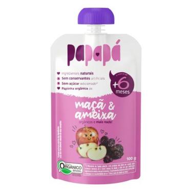 Imagem de Papinha Orgânica de Maçã e Ameixa Papapá 100g