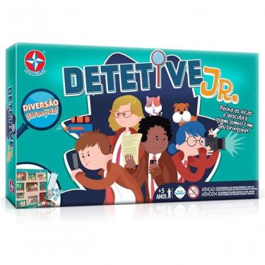 Imagem de Jogo de Tabuleiro Detetive Jr com Regras Simplificadas para Crianças Amarelo Estrela