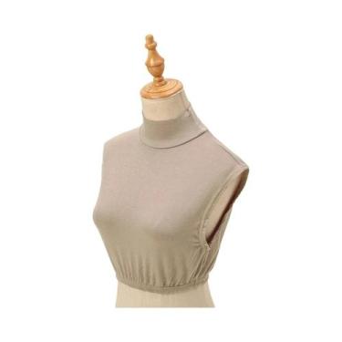 Imagem de Cachecol De Moda Feminino Com Gola Removível Em Modal Macio E Elástico