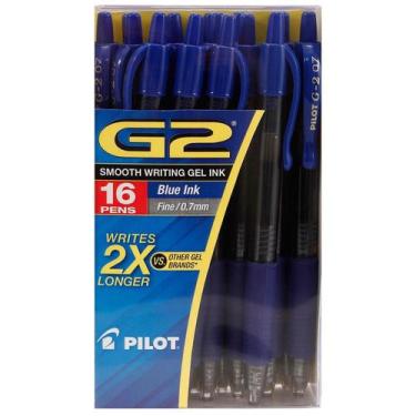 Imagem de Instrumento de Escrita PILOT G2 Azul 0,7 mm Ponta Fina Pacote com 16