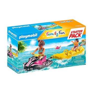 Imagem de Brinquedo Starterpack Jet Ski com Banana Boat Jogo Aquático com Personagens e Acessórios Verde e Amarelo Sunny