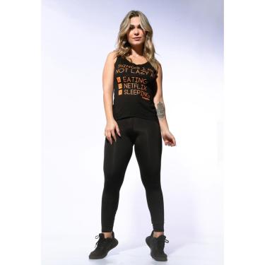 Imagem de Camiseta Fitness Warfit Preta Things I’Am Not Lazy At-Feminino