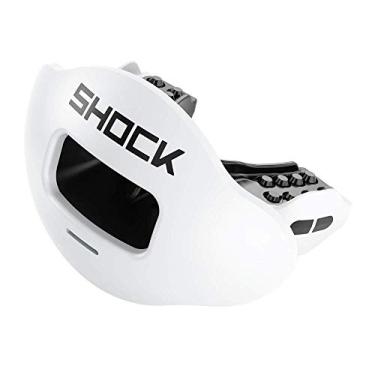 Imagem de Shock Doctor Max Airflow 2.0 Protetor labial/Protetor bucal para futebol 3500 Para jovens e adultos OSFA. Bocal de abertura ampla respirável. Alça de capacete incluída.