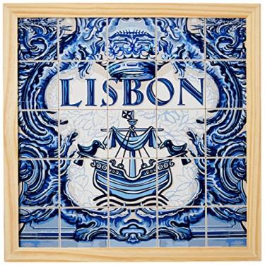 Imagem de Quadro Decorativo 32x32 Moldura Slim Pinus 160441153, Design Up, Colorido