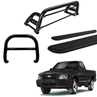 Imagem de Kit Quebra Mato+Santo Ant H2+Estrib Chapa S10 94/11 Preto CS