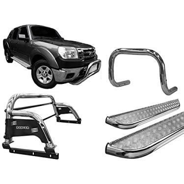 Imagem de Kit quebra mato +Estribo CH +Santo Ant H3 Ranger 97/12 CROMO