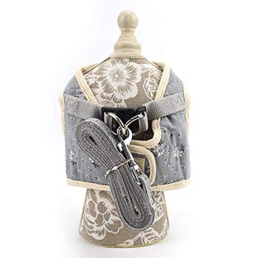 Imagem de Yajun Coleira para cães e gatos, colete respirável para animais de estimação, confortável, pequeno, médio, alça de peito, corda de tração segura, suprimentos para animais de estimação, E, G