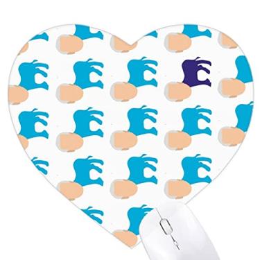 Imagem de Mouse pad de borracha com estampa de burro Repeat Democracy Heart