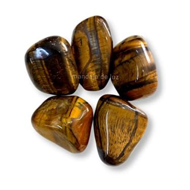 Imagem de Kit de Olho de Tigre Rolado Natural Pedras e Cristais Naturais G 100g