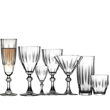 Imagem de Jogo 42un Taças e Copos Vidro Cristalino Diamond Pasabache