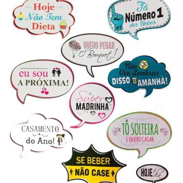 Imagem de Kit Plaquinhas Divertidas para Casamento - 10 unidades