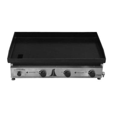 Imagem de Chapa A Gás Com Gaveta Coletora Venâncio C80 3 Queimadores Inox