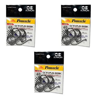 Imagem de Kit Anzol de Pesca Maruri Octopus Beak Aço Carbono N° 4/0 30 Peças