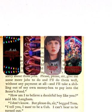 Imagem de Kit 4 Marcadores de Página Magnéticos - Baseado em Mundo Stranger Things, eleven, mike, will, max