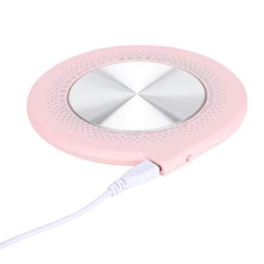 Imagem de Vbestlife Tapete de aquecimento USB para copos, 55 °C multifuncional USB, caneca aquecedora de mesa, almofada de isolamento (rosa)
