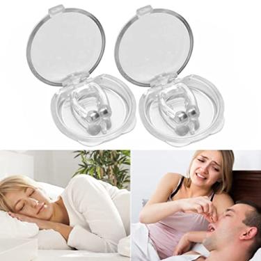 Imagem de 2 Unidades Aparelho Anti Ronco Clipe Nasal Magnético Melhora Seu Sono Durma Melhor