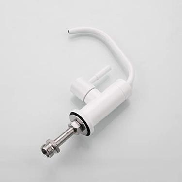 Imagem de Purificador de água de cozinha de aço inoxidável de manípulo único filtro de água potável direto torneira de osmose reversa filtro de água torneira de pia, branco