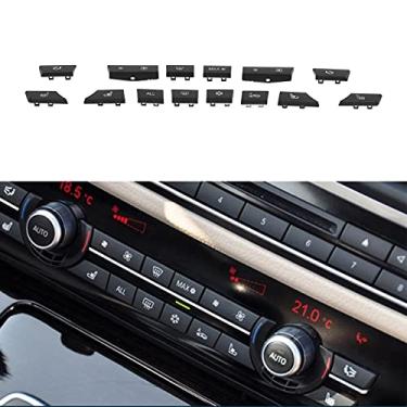 Imagem de Botões de painel de ar condicionado, 14 peças tampa de interruptor de aquecedor de ar condicionado 61319313924 tampas de botão de ar condicionado para 5 séries F07 GT/F10/F11