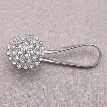 Imagem de Ímã fashion flor alça de cortina fivela de cortina magnética suporte de janela acessórios de cortina decoração de quarto, A, 30,50 CM