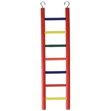 Imagem de Prevue Pet Products BPV01136 Carpenter Creations Escada de pássaro de madeira com 7 degraus, 38 cm, cores variam