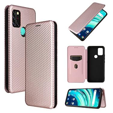 Imagem de For for UMIDIGI A9 Carbon Fiber Texture Horizontal Flip TPU + PC + PU Leather Case with Card Slot