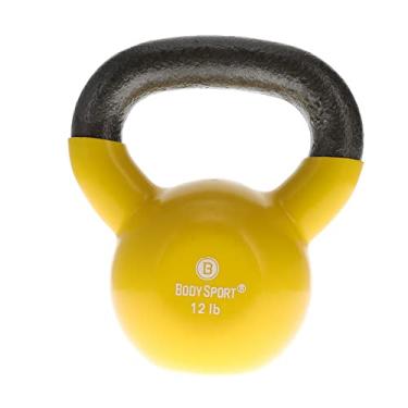 Imagem de Body Sport Kettlebell com alça de aço e sino de ferro fundido, 5,4 kg