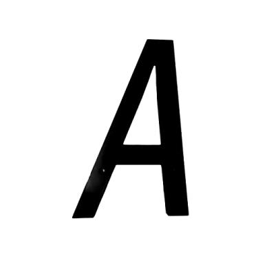 Imagem de Números de casa de 15,24 cm - número de endereço residencial - números de rua para exterior/exterior/prédio/apartamento/quintal/casa de fazenda-preto, letra A