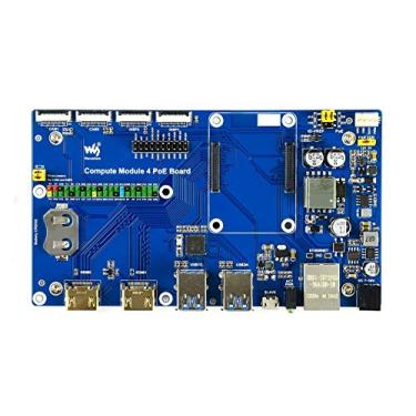 Imagem de Waveshare Raspberry Pi Compute Module 4 IO Board with PoE Feature Suitablr for All Variants of CM4