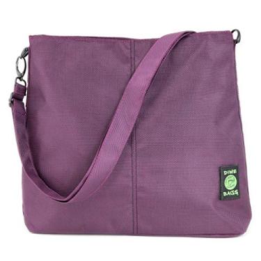 Imagem de Bolsa sacola urbana – alças ajustáveis de mão/ombro e bolsa à prova de odor, Plum, Large