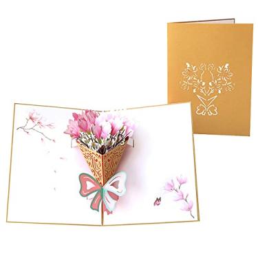 Imagem de Yajun Cartões pop-up faça você mesmo com envelope bênção aniversário professor de casamento cartão dobrável cartão de agradecimento de graças cartão de melhor desejo 3 peças 15 x 20 cm