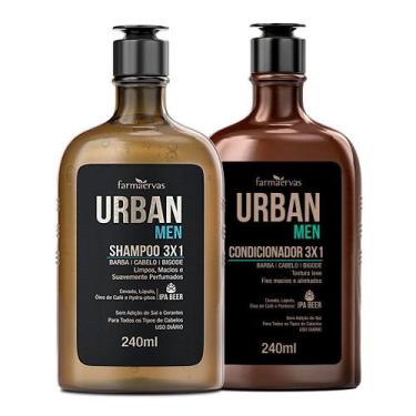 Imagem de Kit Shampoo E Condicionador Masculino 31 240ml Urban Men - Farmaervas