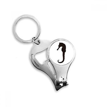 Imagem de Hippocampus Marine Life contorno preto alicate anel chaveiro abridor de garrafa cortador