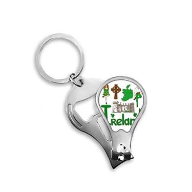 Imagem de Abridor de cortador de unhas com símbolo nacional da Irlanda e padrão marco