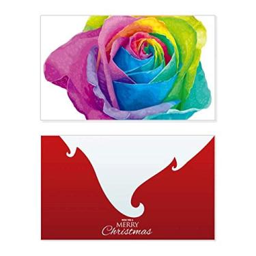 Imagem de Rainbow Gay Lésbica Flor LGBT Feriado Feriado Feliz Natal Cartão de Feliz Natal Mensagem de Carta de Natal