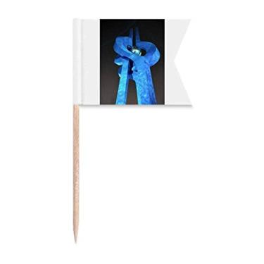 Imagem de Blue Landmark Art Deco Presente Fashion Palito de Dente, Marcação de Etiquetagem para Bolo de Festa Prato de Queijo