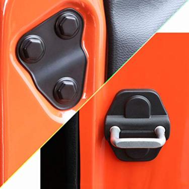 Imagem de YOCTM Capa protetora de porta com acabamento de fechadura para decoração para Jeep Wrangler JL JT Sport S Rubicon Deluxe Sport ABS (2 portas/4 portas) (pacote com 8)