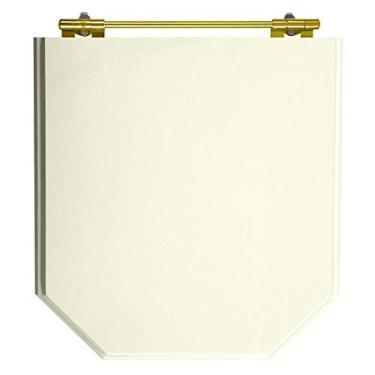 Imagem de Assento Sanitário Poliester Atrium Biscuit com Ferragem Dourada para Vaso Incepa