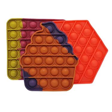 Imagem de Kit 3 Pop it Fidget Toy Colorido Anti Stress Dia Das Crianças (Variação 4)